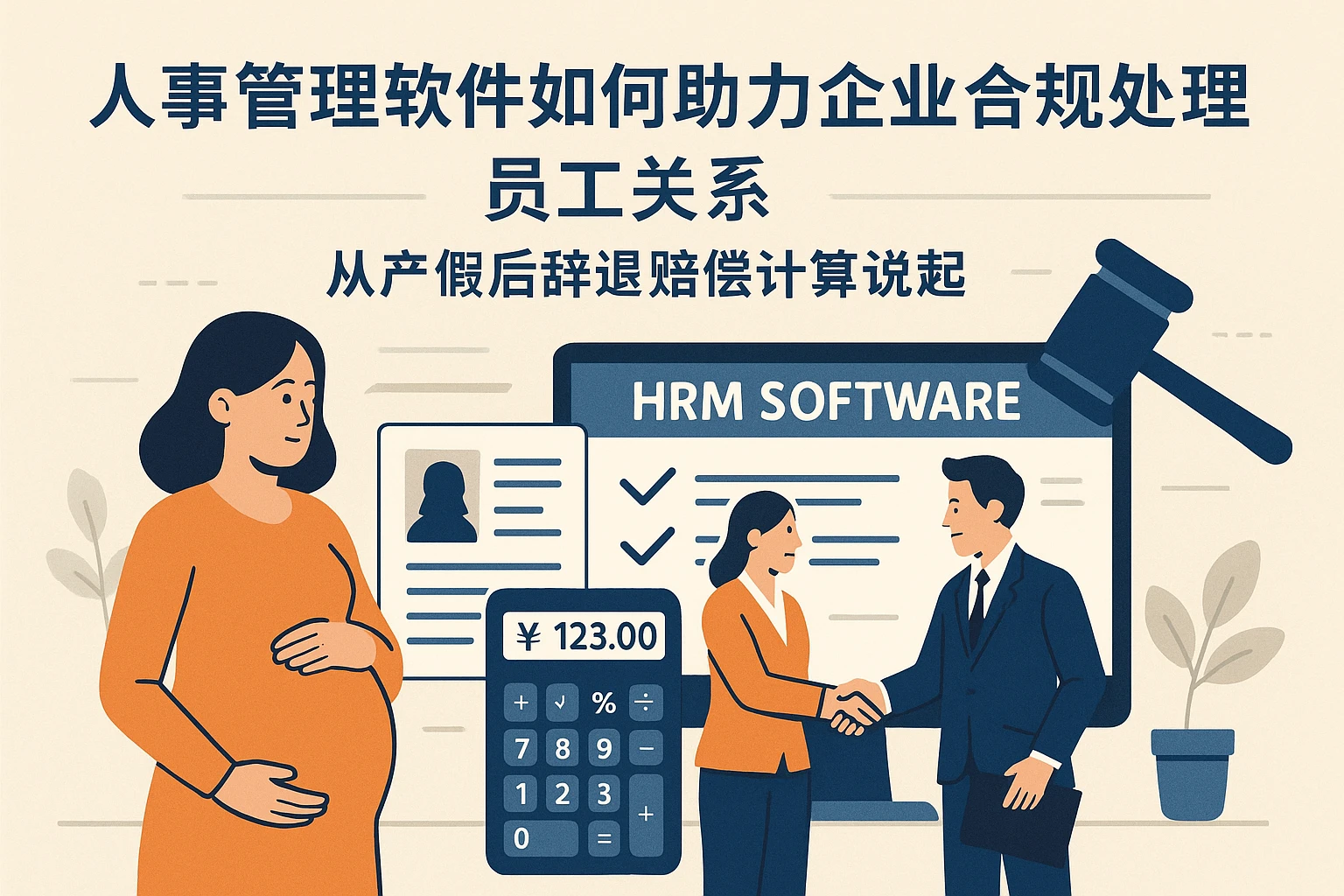 人事管理软件如何助力企业合规处理员工关系——从产假后辞退赔偿计算说起
