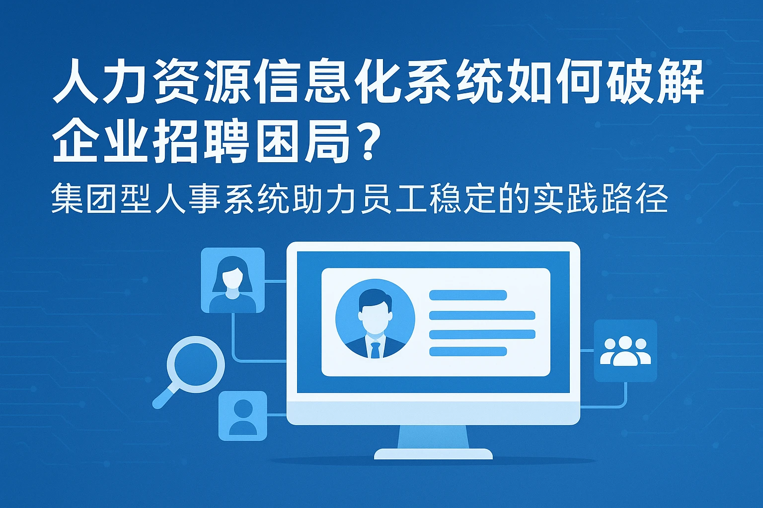人力资源信息化系统如何破解企业招聘困局?集团型人事系统助力员工稳定的实践路径