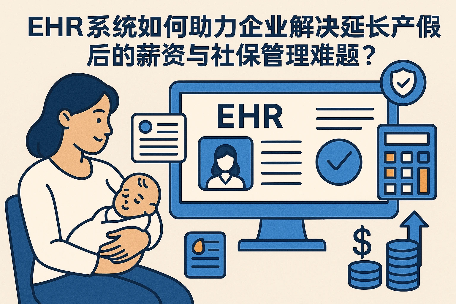 EHR系统如何助力企业解决延长产假后的薪资与社保管理难题？