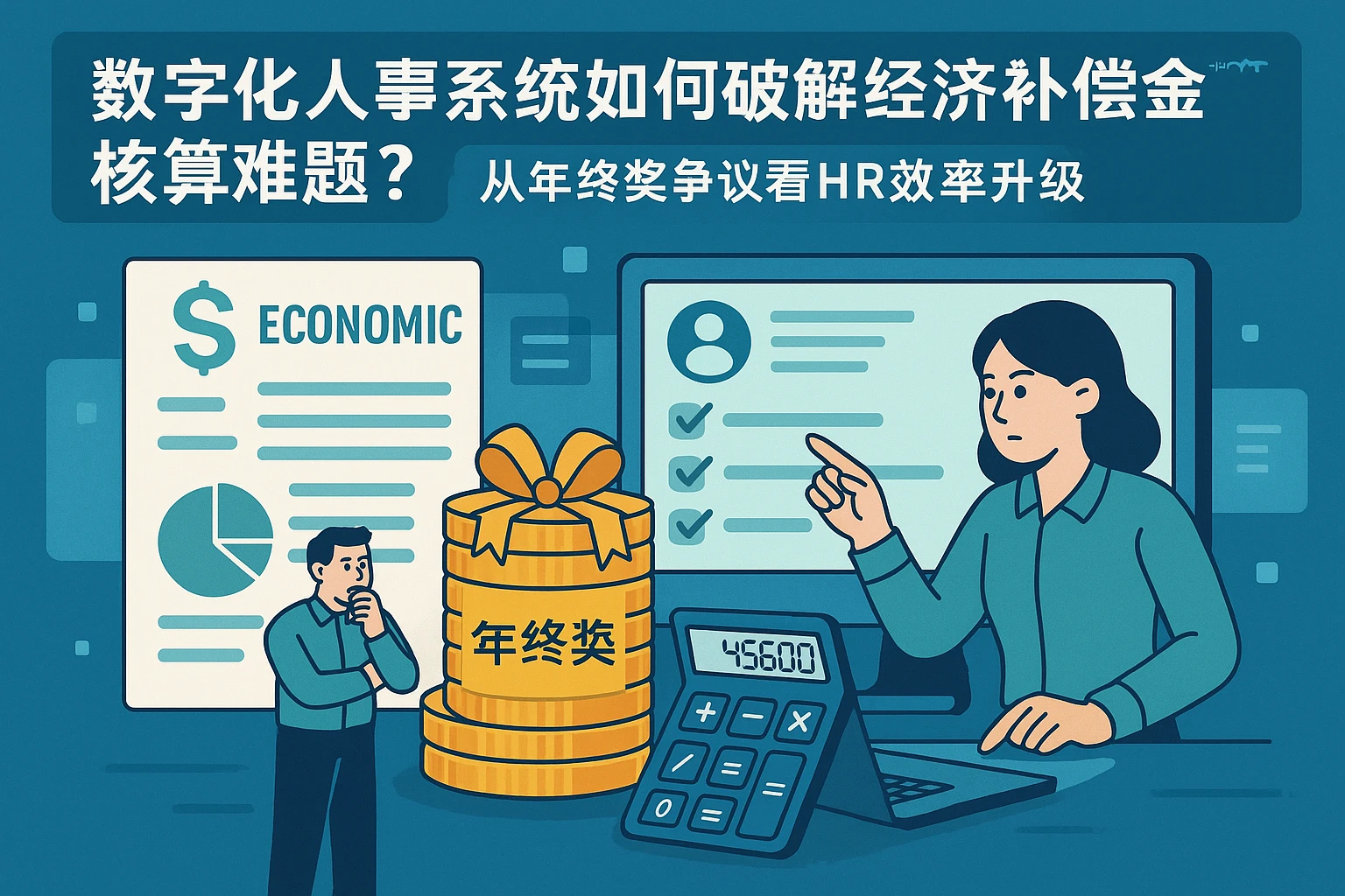 数字化人事系统如何破解经济补偿金核算难题?从年终奖争议看HR效率升级