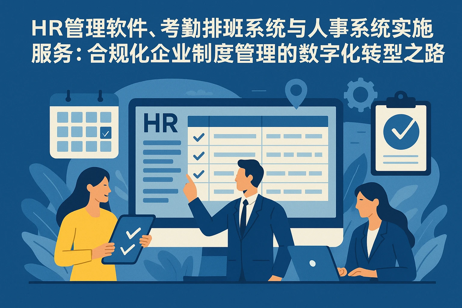 HR管理软件、考勤排班系统与人事系统实施服务：合规化企业制度管理的数字化转型之路