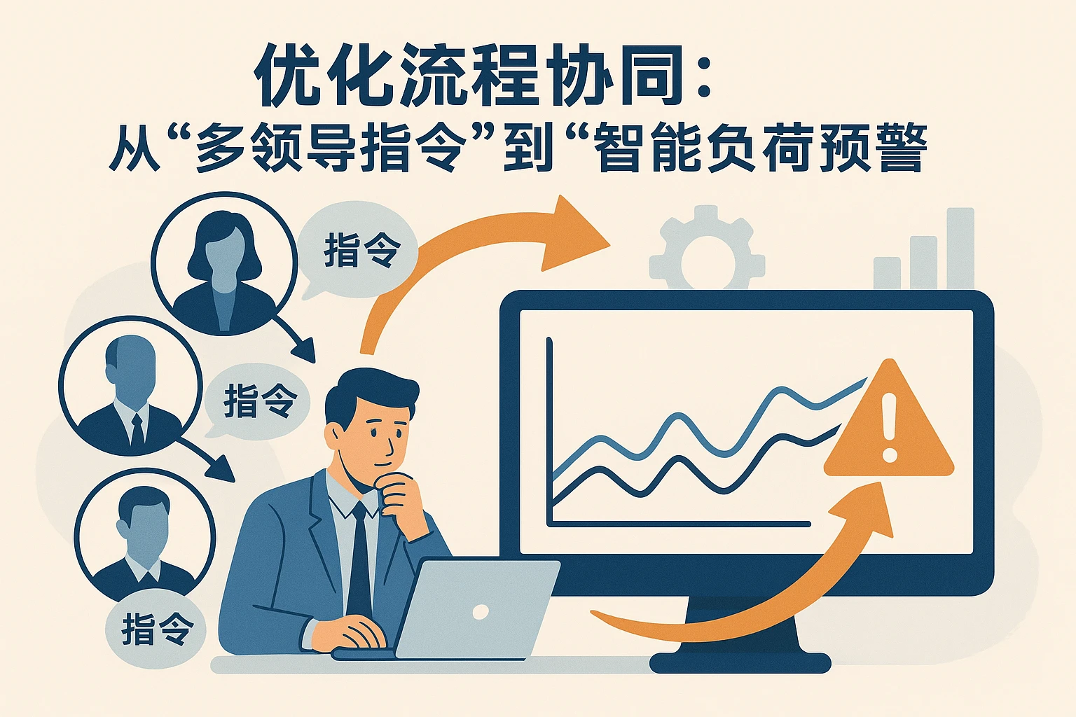 2. 优化流程协同:从“多领导指令”到“智能负荷预警”