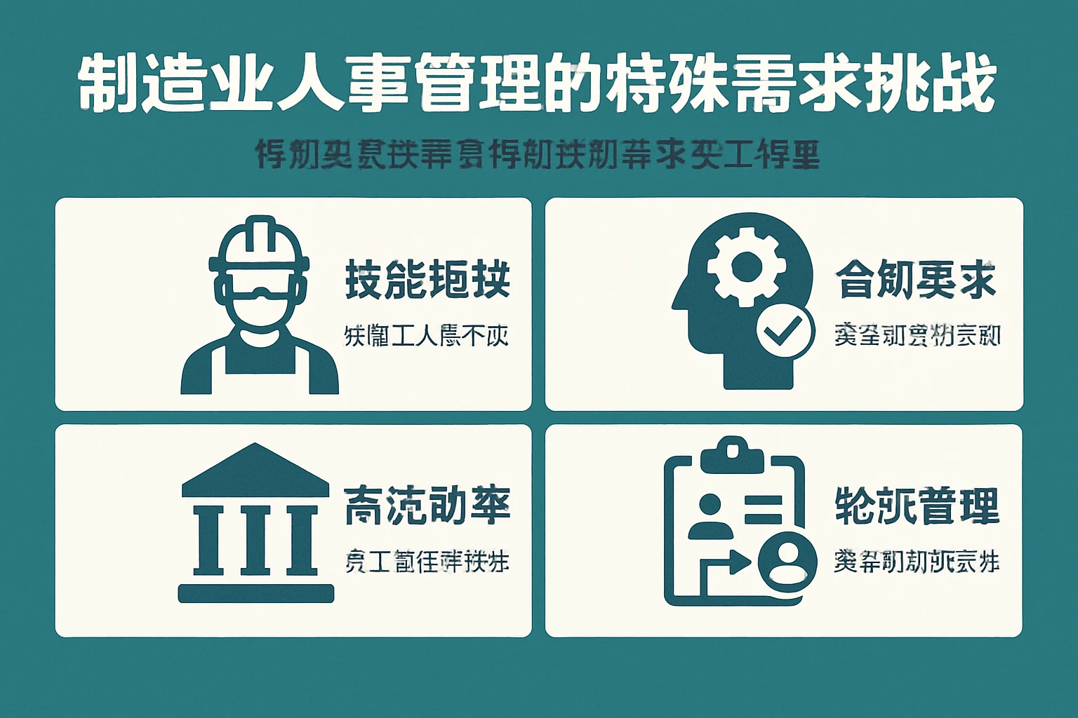 制造业人事管理的特殊需求与挑战