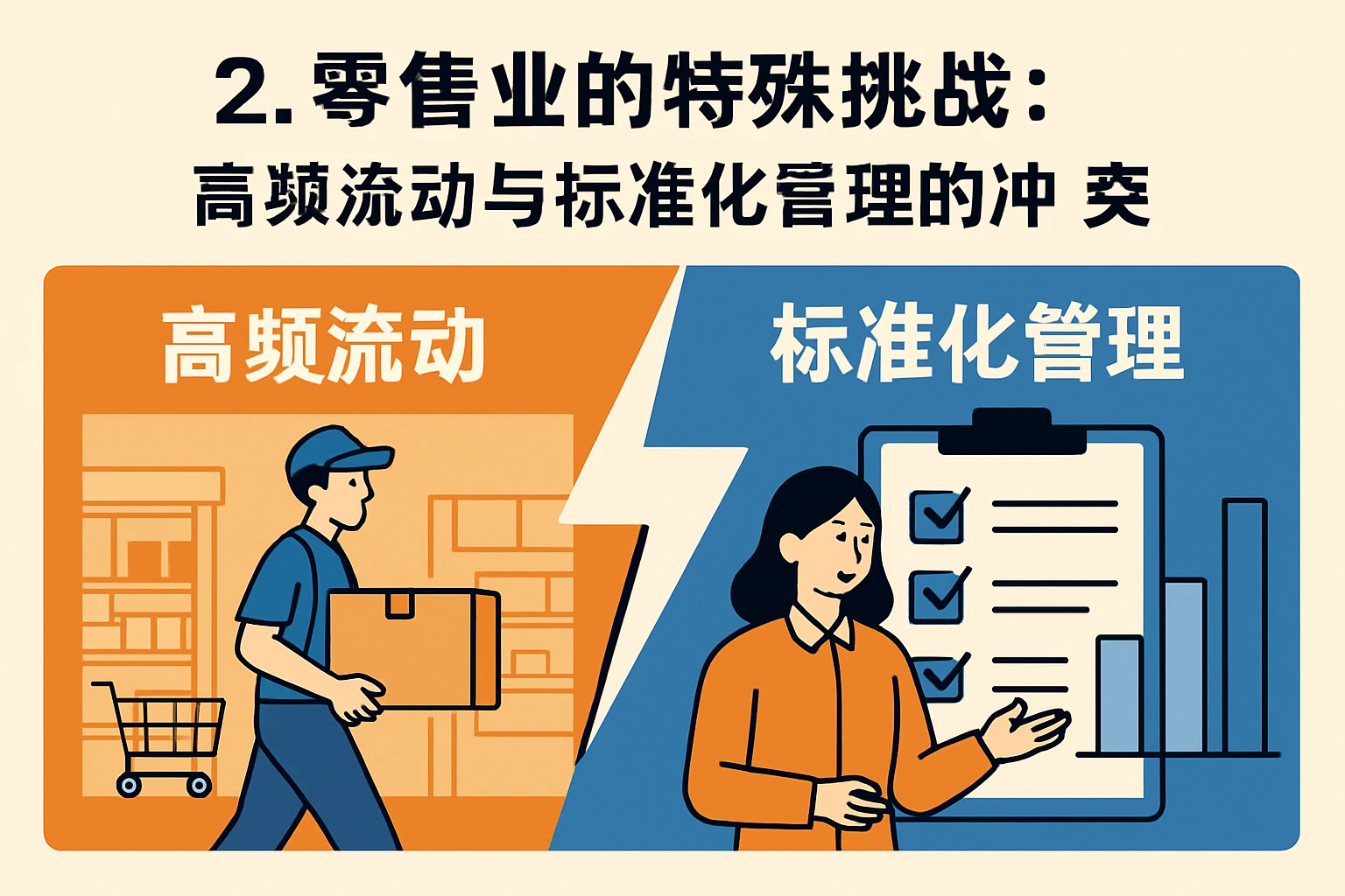 2. 零售业的特殊挑战：高频流动与标准化管理的冲突