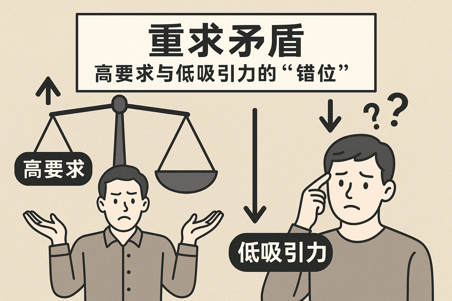 2. 需求矛盾：高要求与低吸引力的“错位”