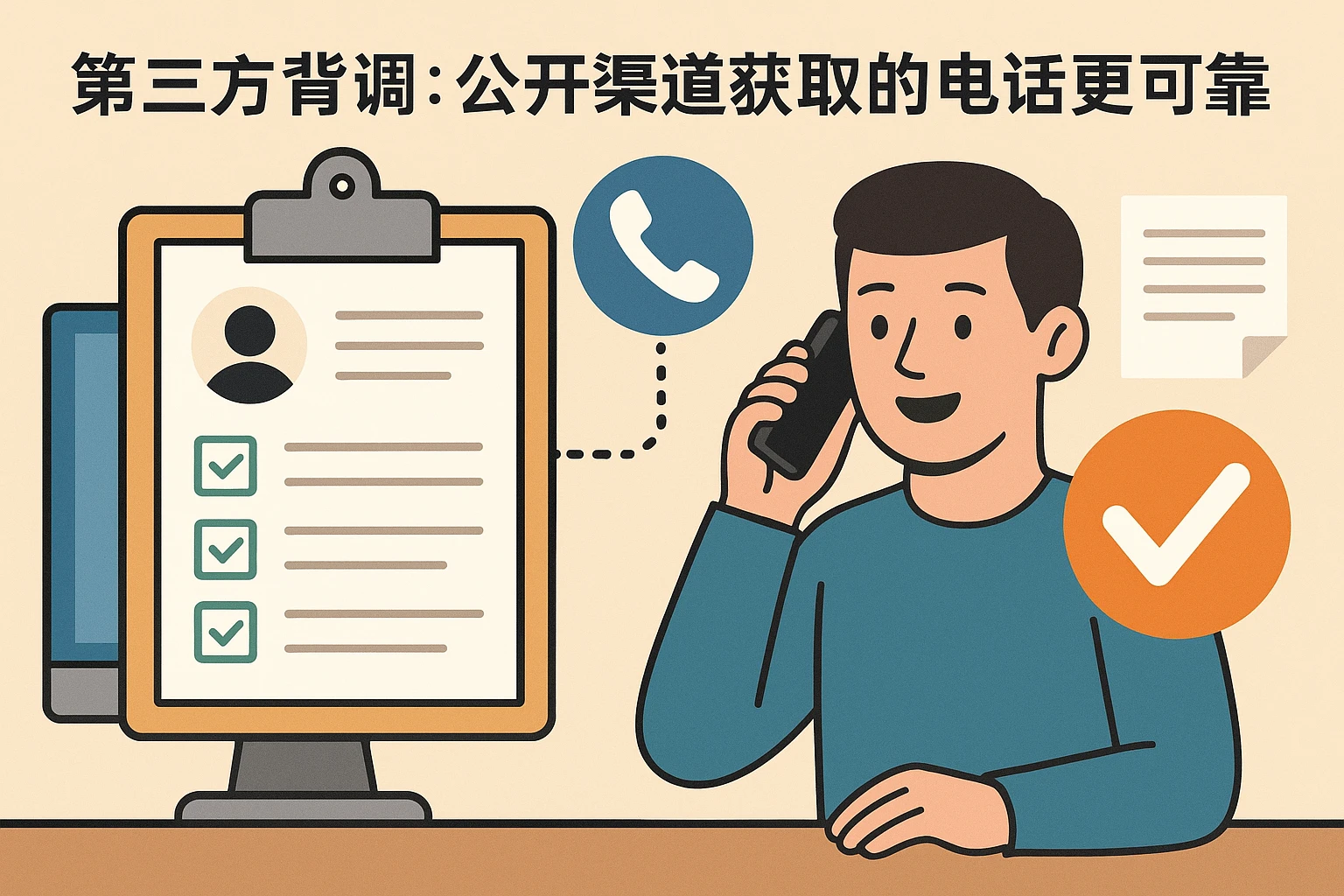 2. 第三方背调：公开渠道获取的电话更可靠