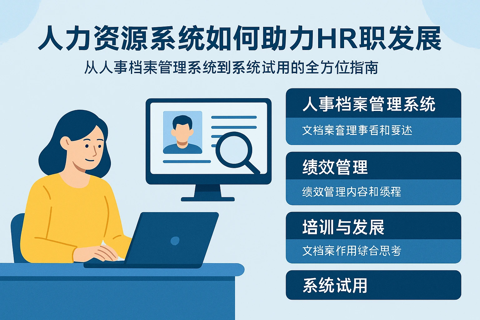 人力资源系统如何助力HR职业发展：从人事档案管理系统到系统试用的全方位指南