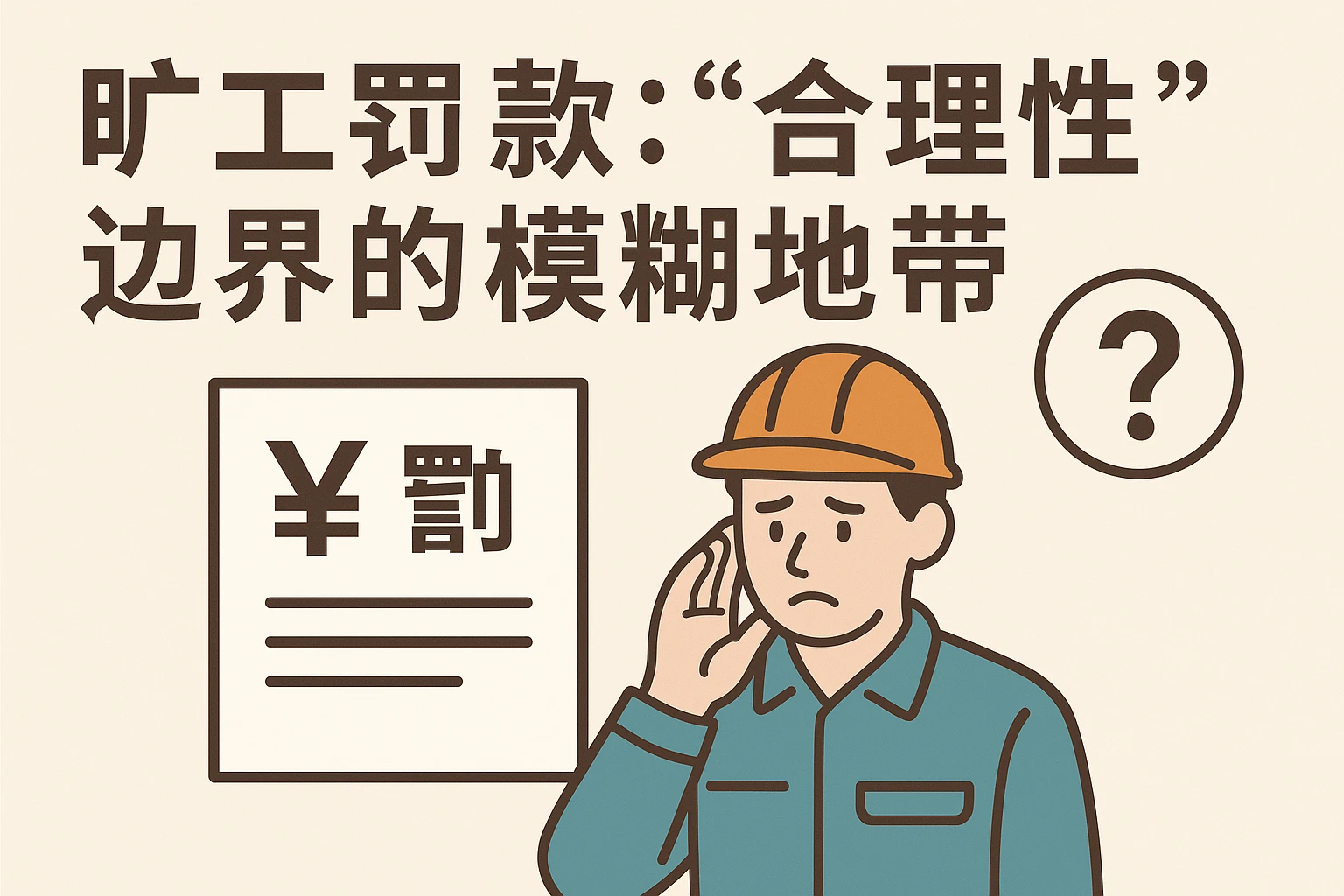 2. 旷工罚款：“合理性”边界的模糊地带