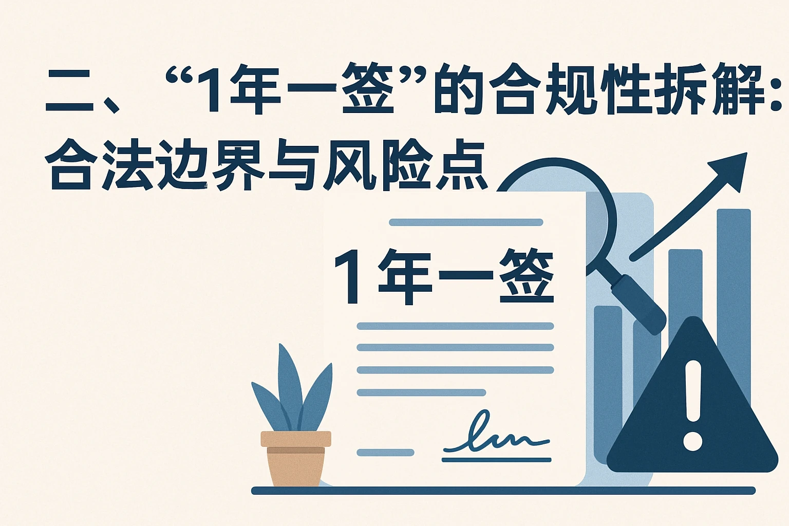 二、“1年一签”的合规性拆解:合法边界与风险点