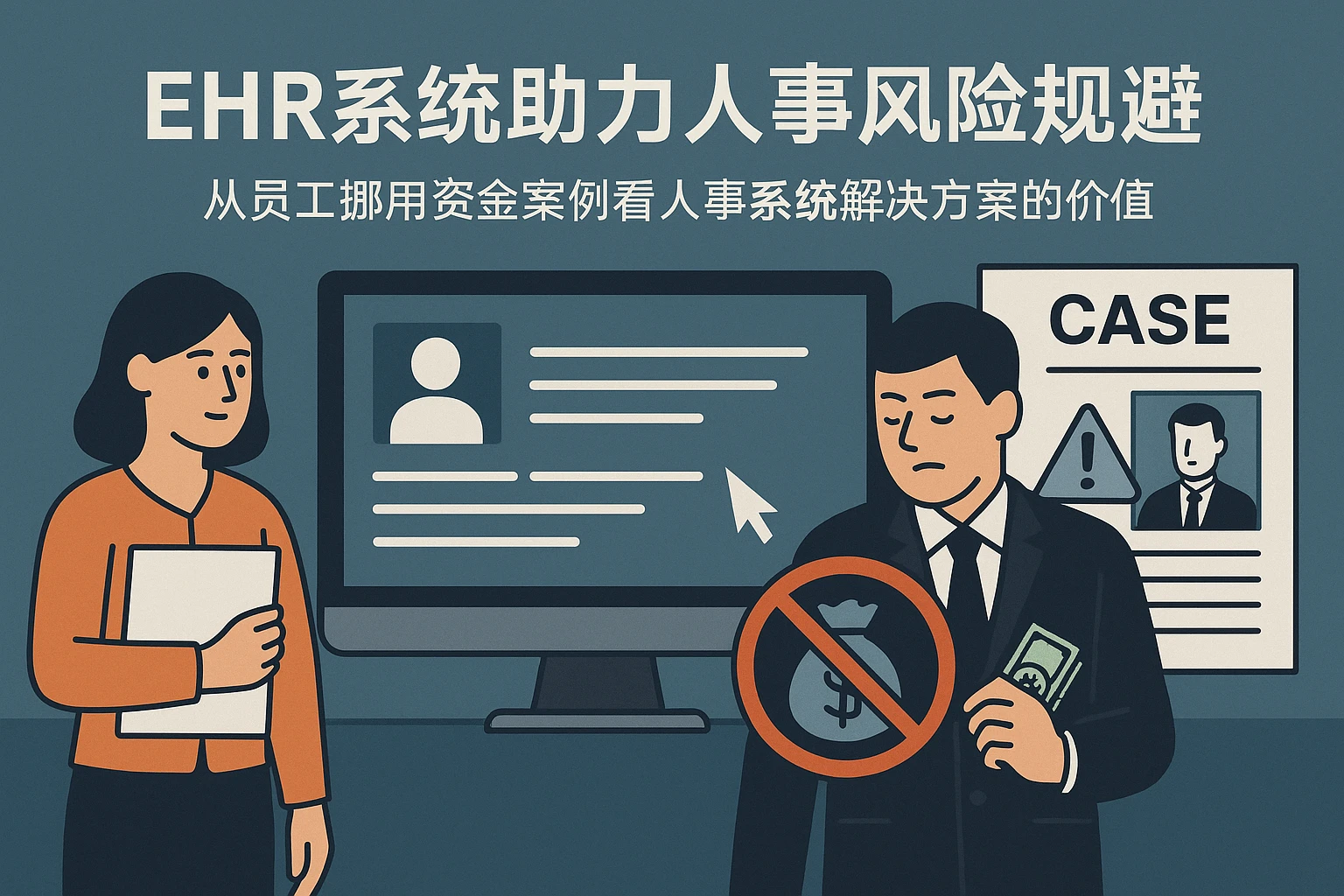 EHR系统助力人事风险规避:从员工挪用资金案例看人事系统解决方案的价值