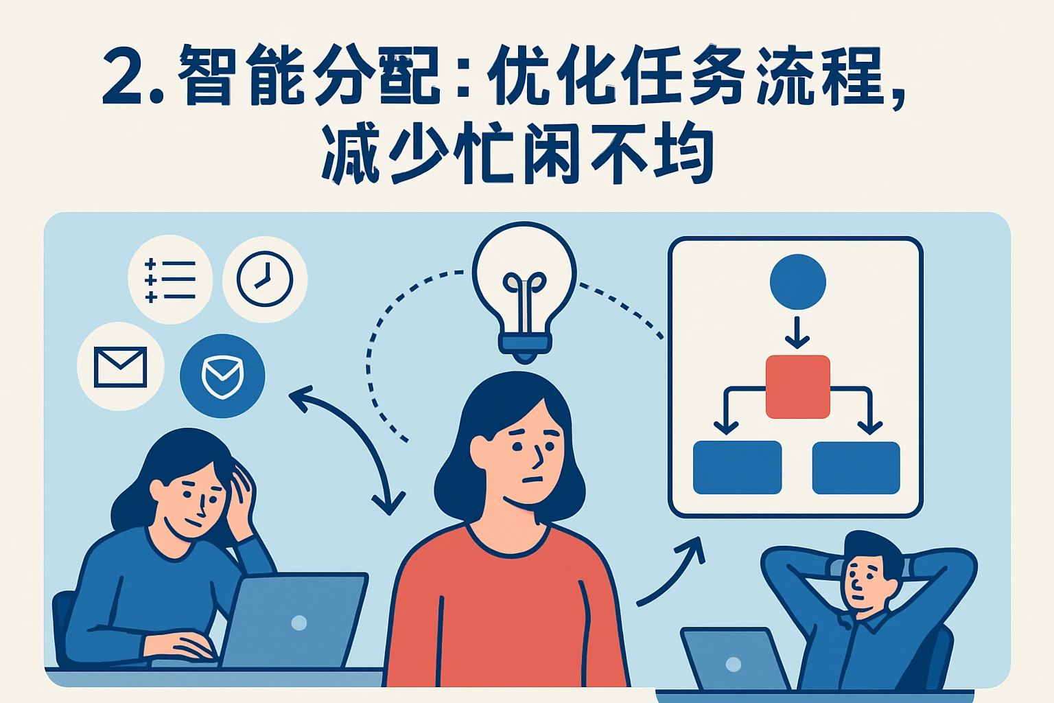 2. 智能分配:优化任务流程,减少忙闲不均
