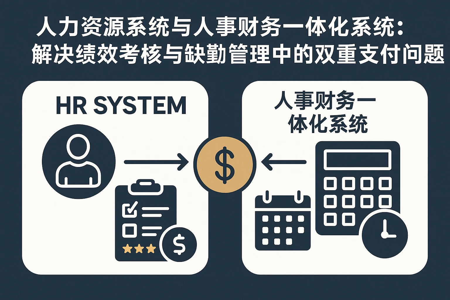人力资源系统与人事财务一体化系统：解决绩效考核与缺勤管理中的双重支付问题