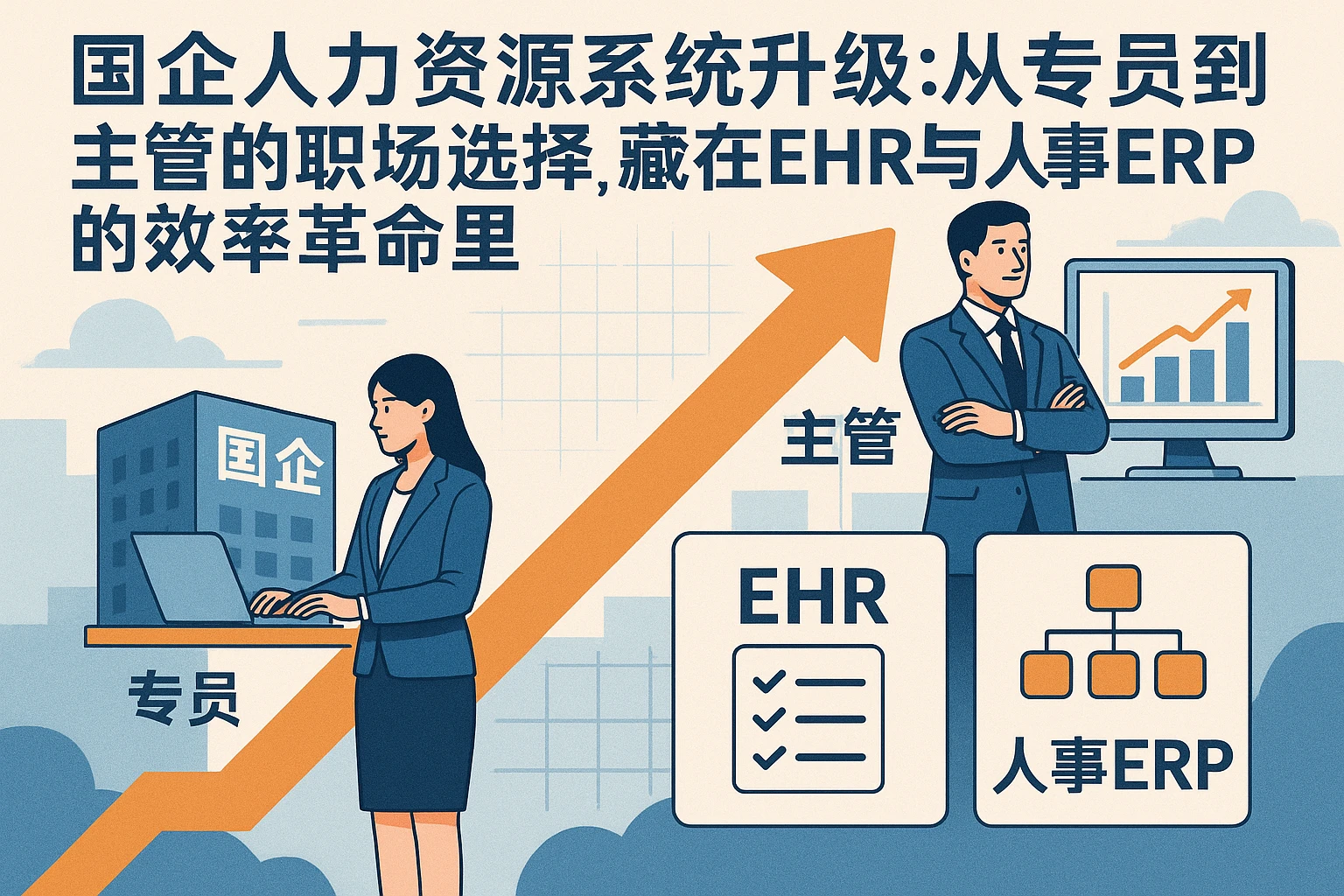 国企人力资源系统升级：从专员到主管的职场选择，藏在EHR与人事ERP的效率革命里