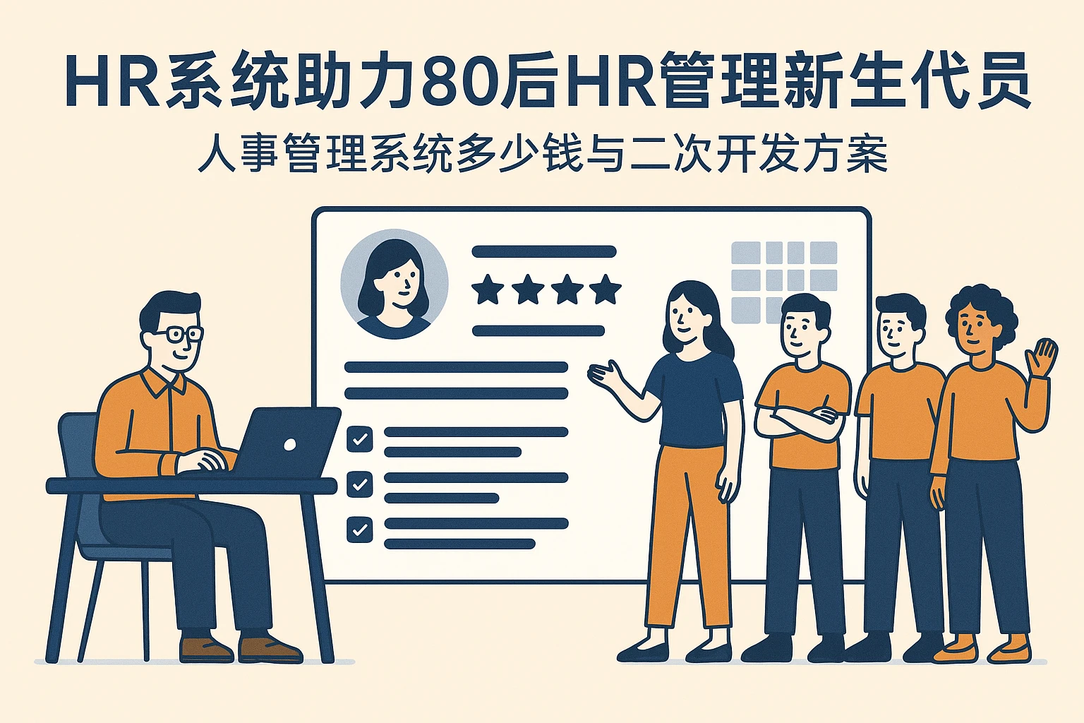 HR系统助力80后HR管理新生代员工：人事管理系统多少钱与二次开发方案