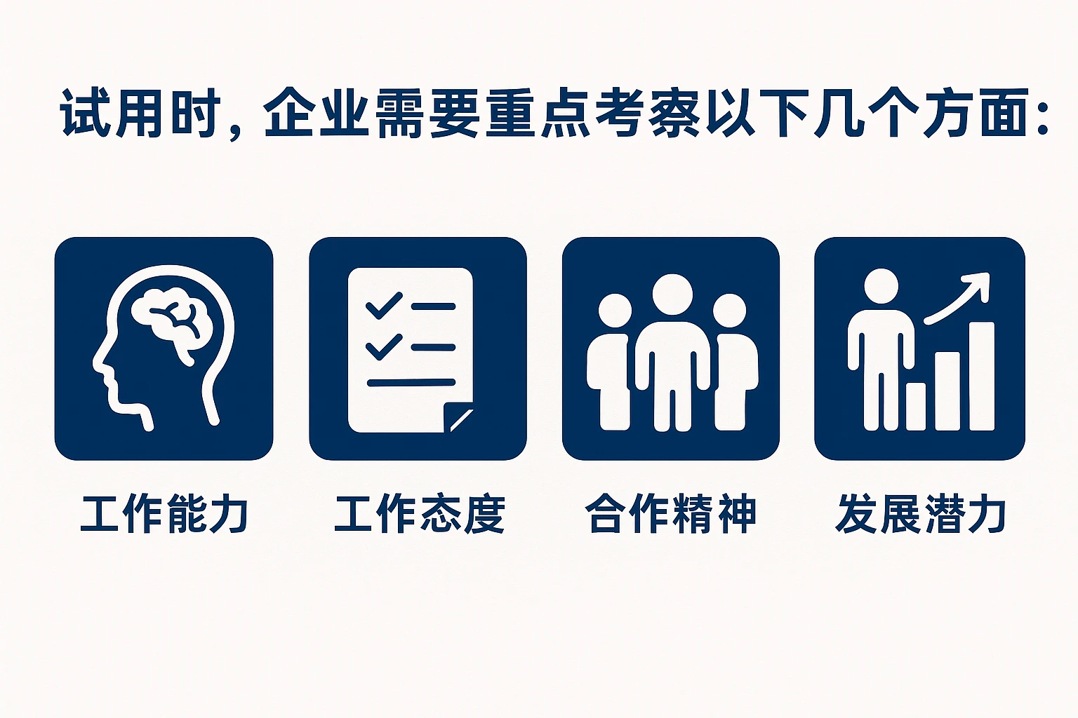 试用时，企业需要重点考察以下几个方面：