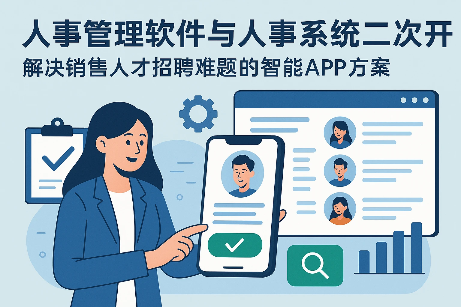 人事管理软件与人事系统二次开发：解决销售人才招聘难题的智能APP方案