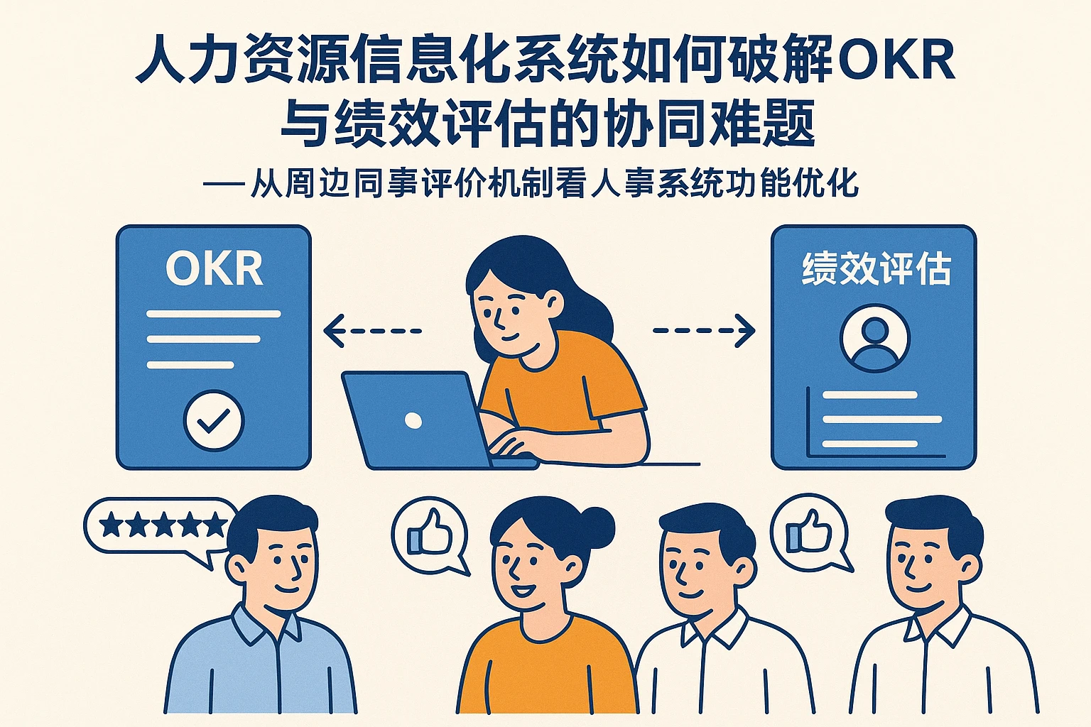 人力资源信息化系统如何破解OKR与绩效评估的协同难题——从周边同事评价机制看人事系统功能优化