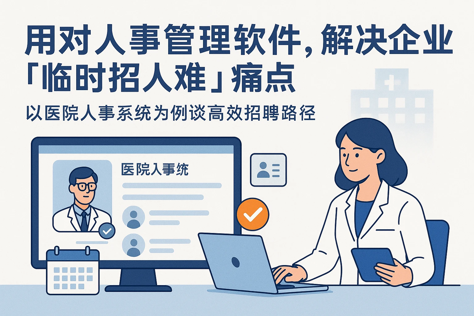 用对人事管理软件,解决企业「临时招人难」痛点——以医院人事系统为例谈高效招聘路径