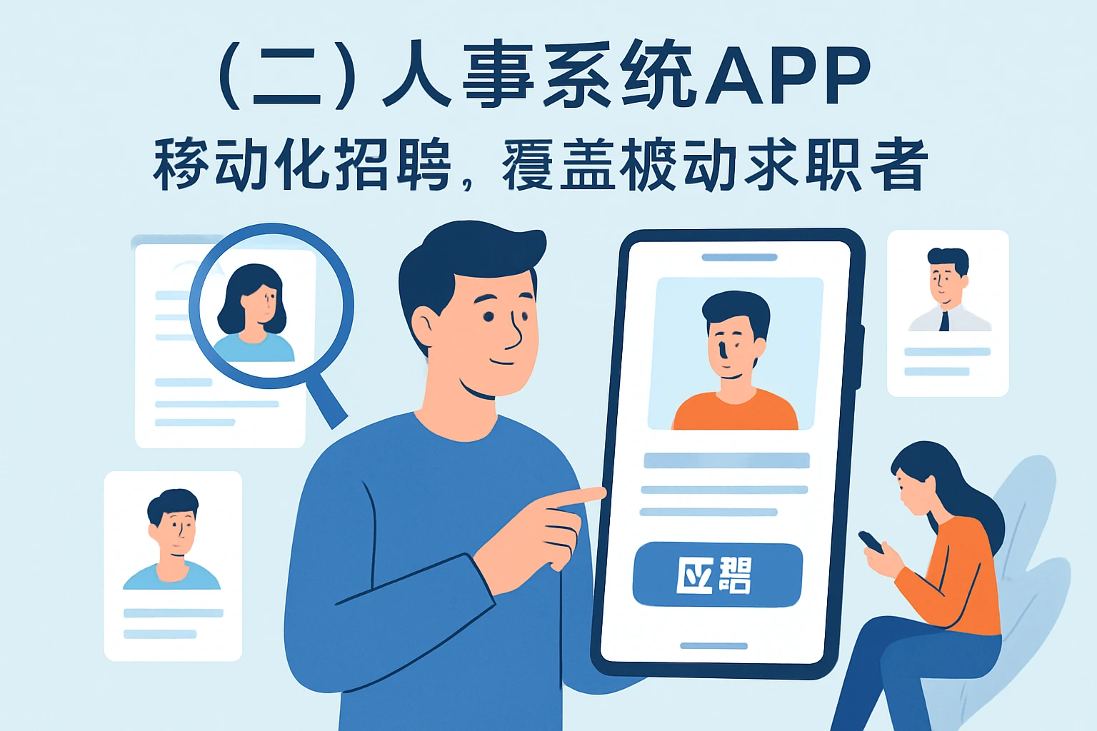(二)人事系统APP:移动化招聘,覆盖被动求职者