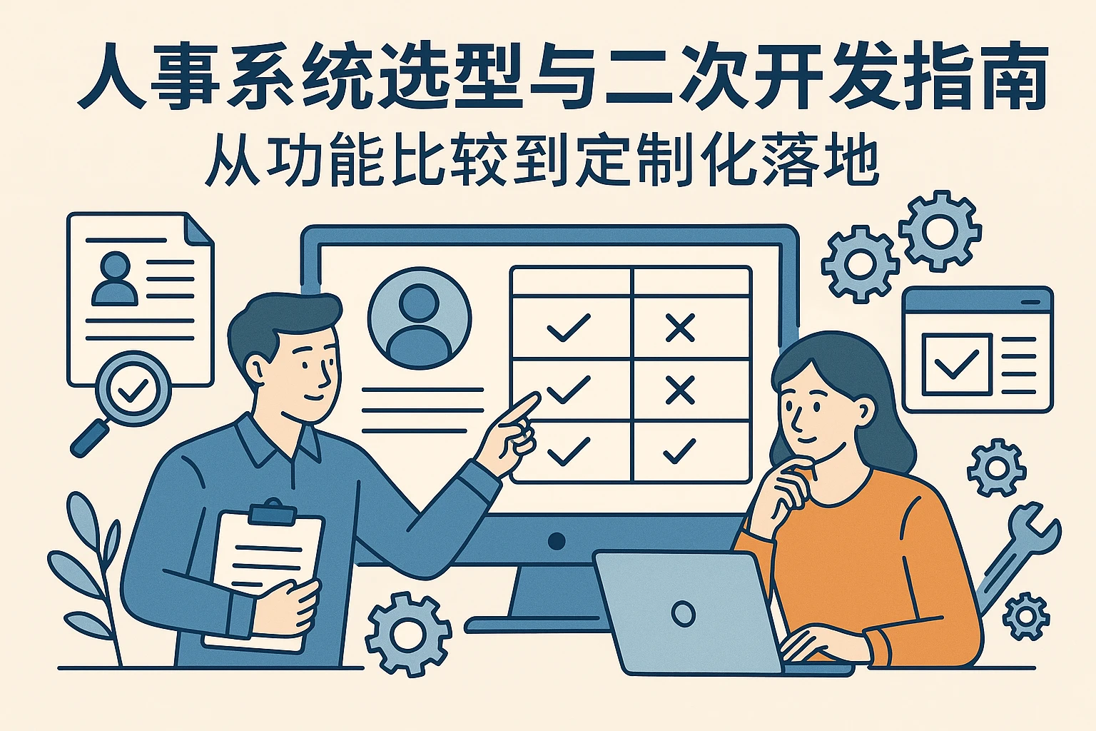 人事系统选型与二次开发指南：从功能比较到定制化落地