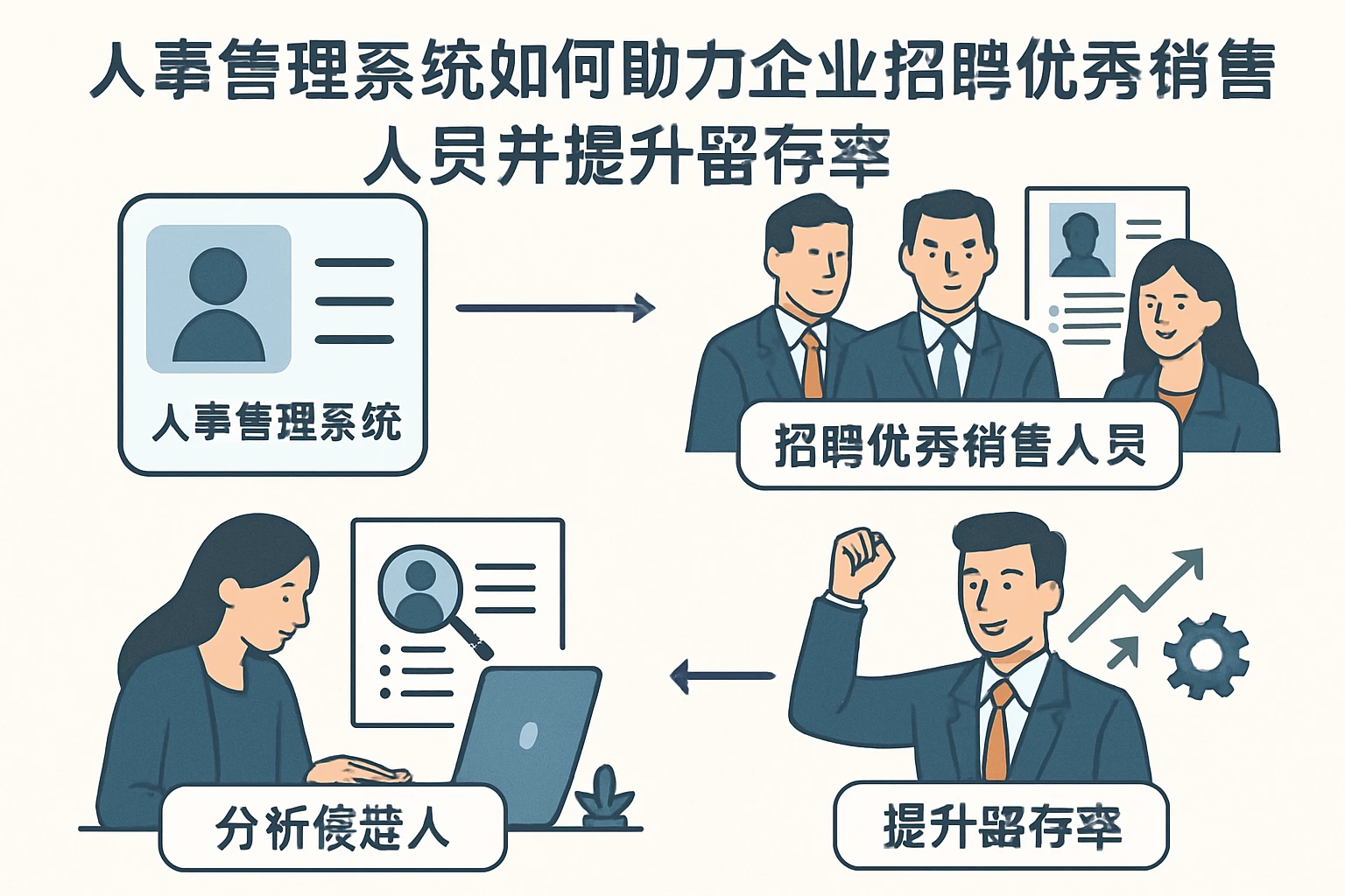 人事管理系统如何助力企业招聘优秀销售人员并提升留存率