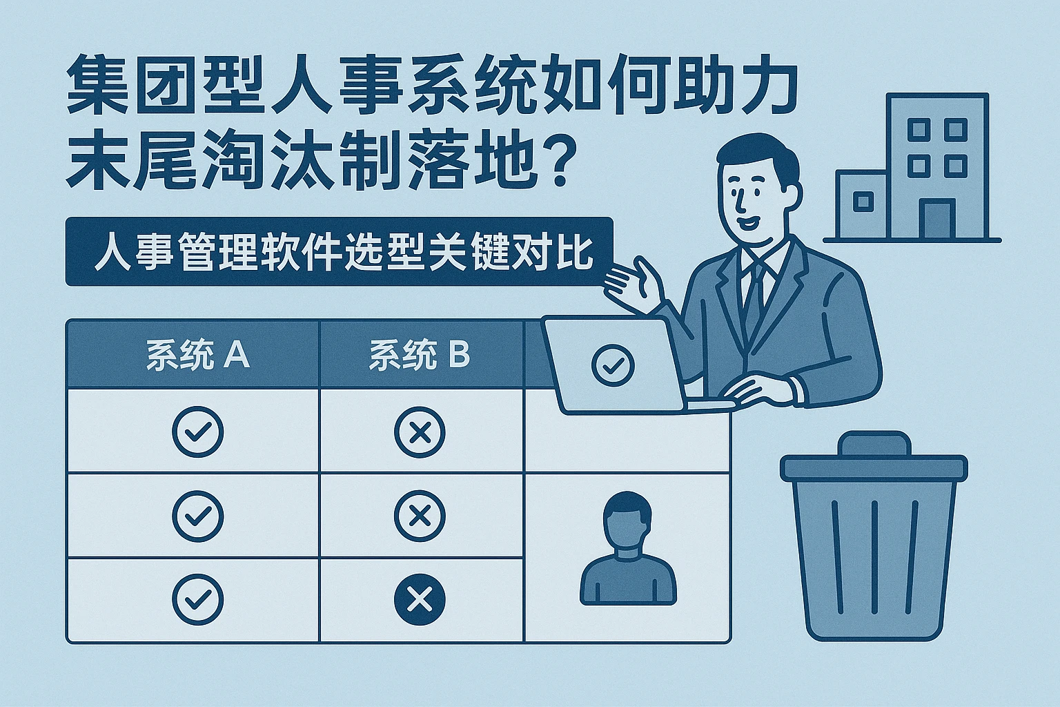 集团型人事系统如何助力末尾淘汰制落地？人事管理软件选型关键对比