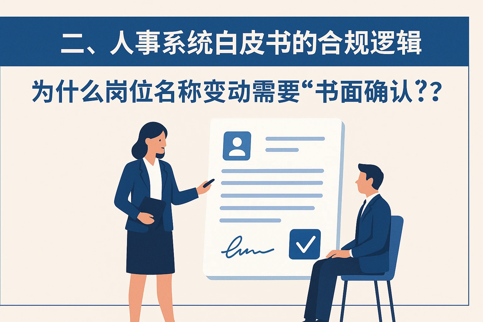 二、人事系统白皮书的合规逻辑：为什么岗位名称变动需要“书面确认”？
