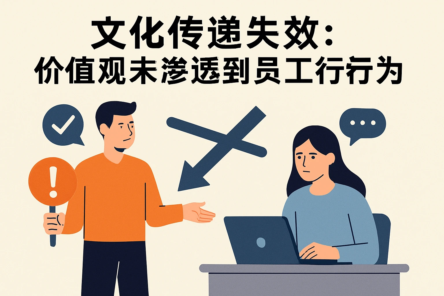 2. 文化传递失效：价值观未渗透到员工行为