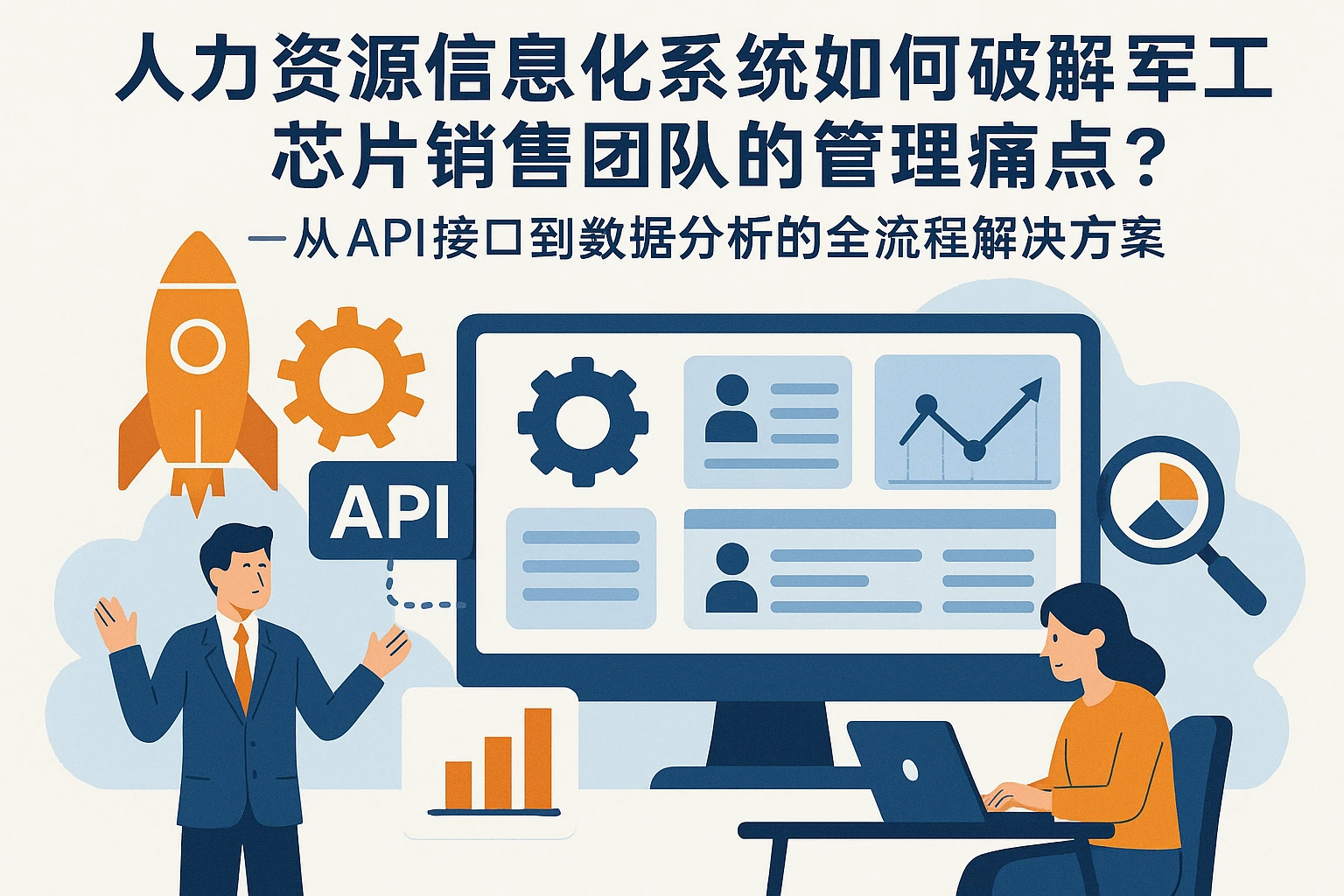人力资源信息化系统如何破解军工芯片销售团队的管理痛点？——从API接口到数据分析的全流程解决方案