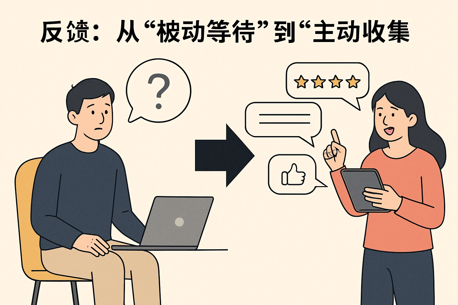 2. 反馈：从“被动等待”到“主动收集”