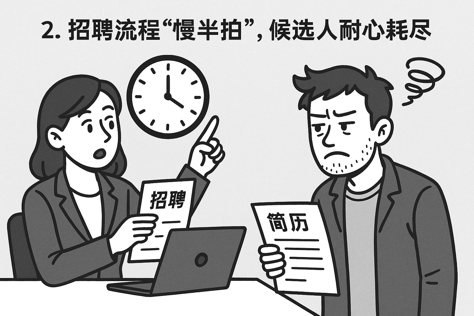2. 招聘流程“慢半拍”，候选人耐心耗尽