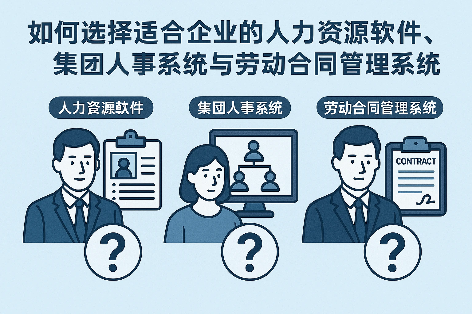 如何选择适合企业的人力资源软件、集团人事系统与劳动合同管理系统