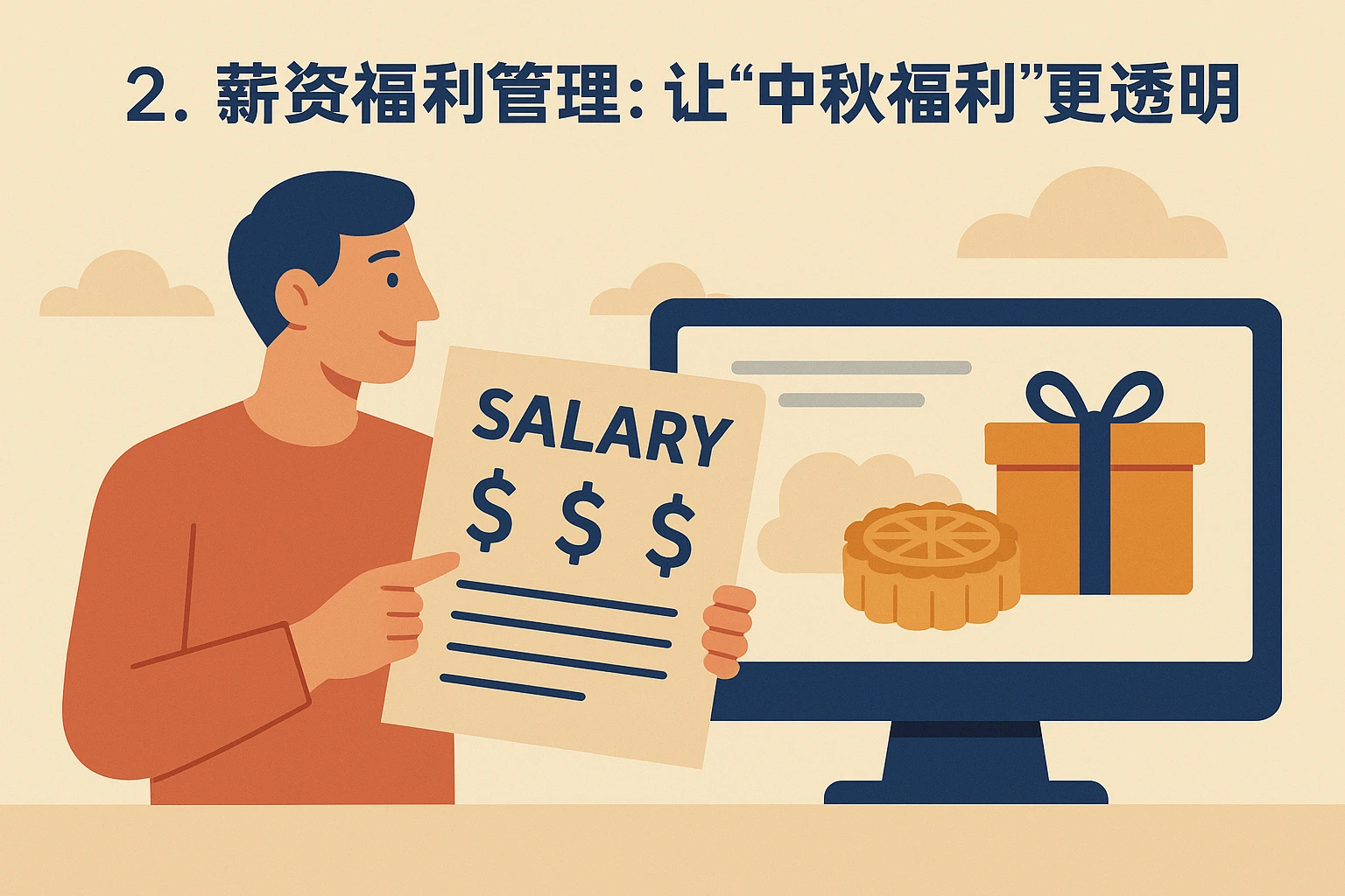 2. 薪资福利管理:让“中秋福利”更透明