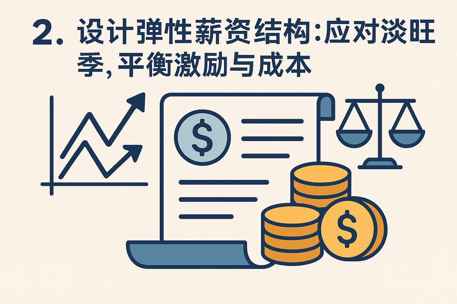 2. 设计弹性薪资结构:应对淡旺季,平衡激励与成本