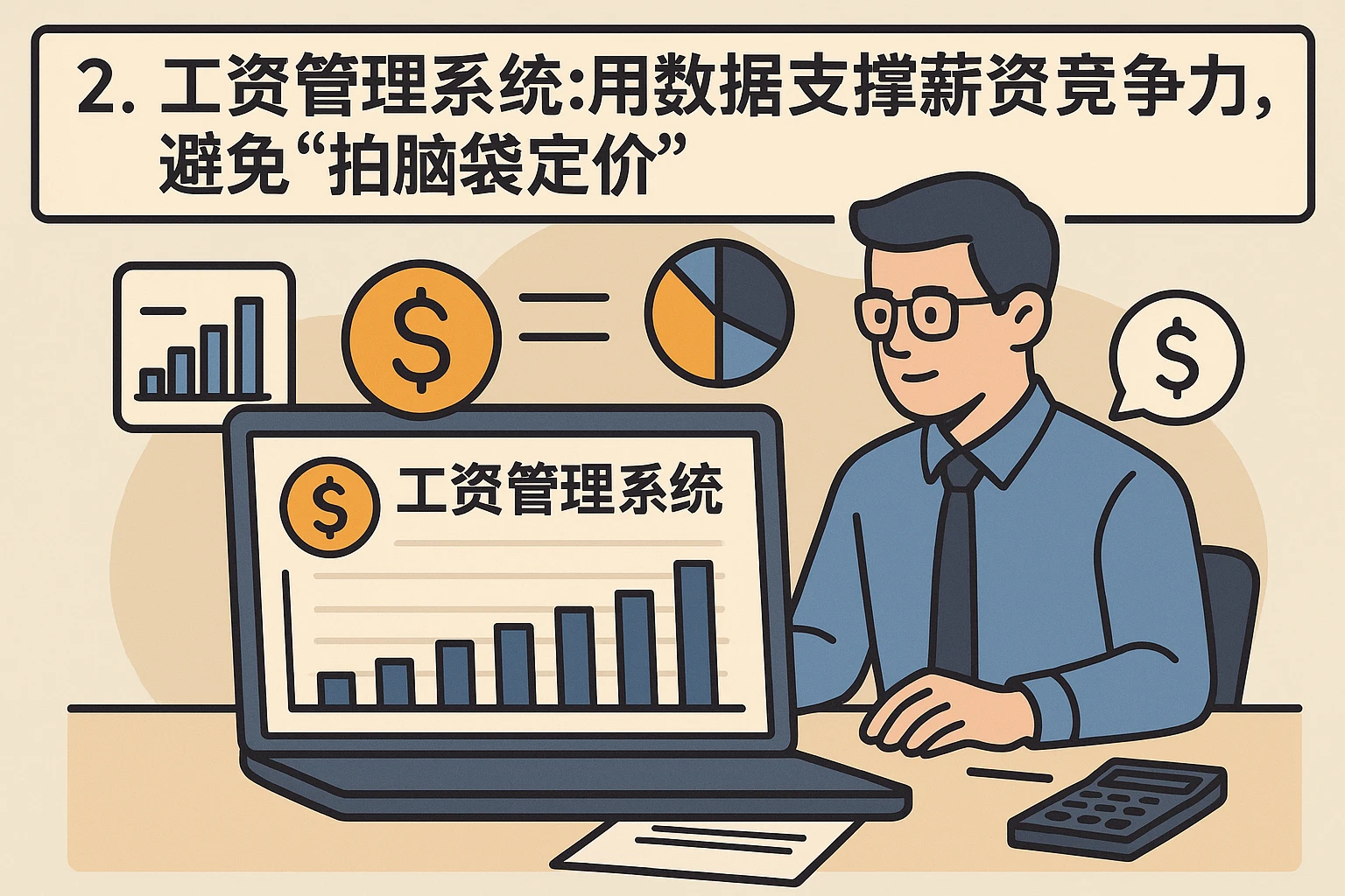 2. 工资管理系统：用数据支撑薪资竞争力，避免“拍脑袋定价”