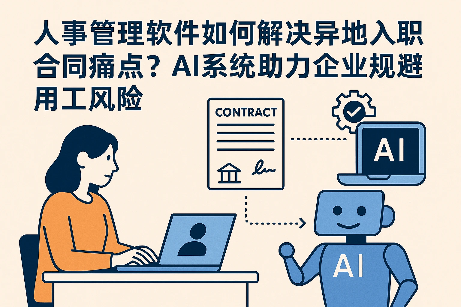 人事管理软件如何解决异地入职合同痛点?AI系统助力企业规避用工风险