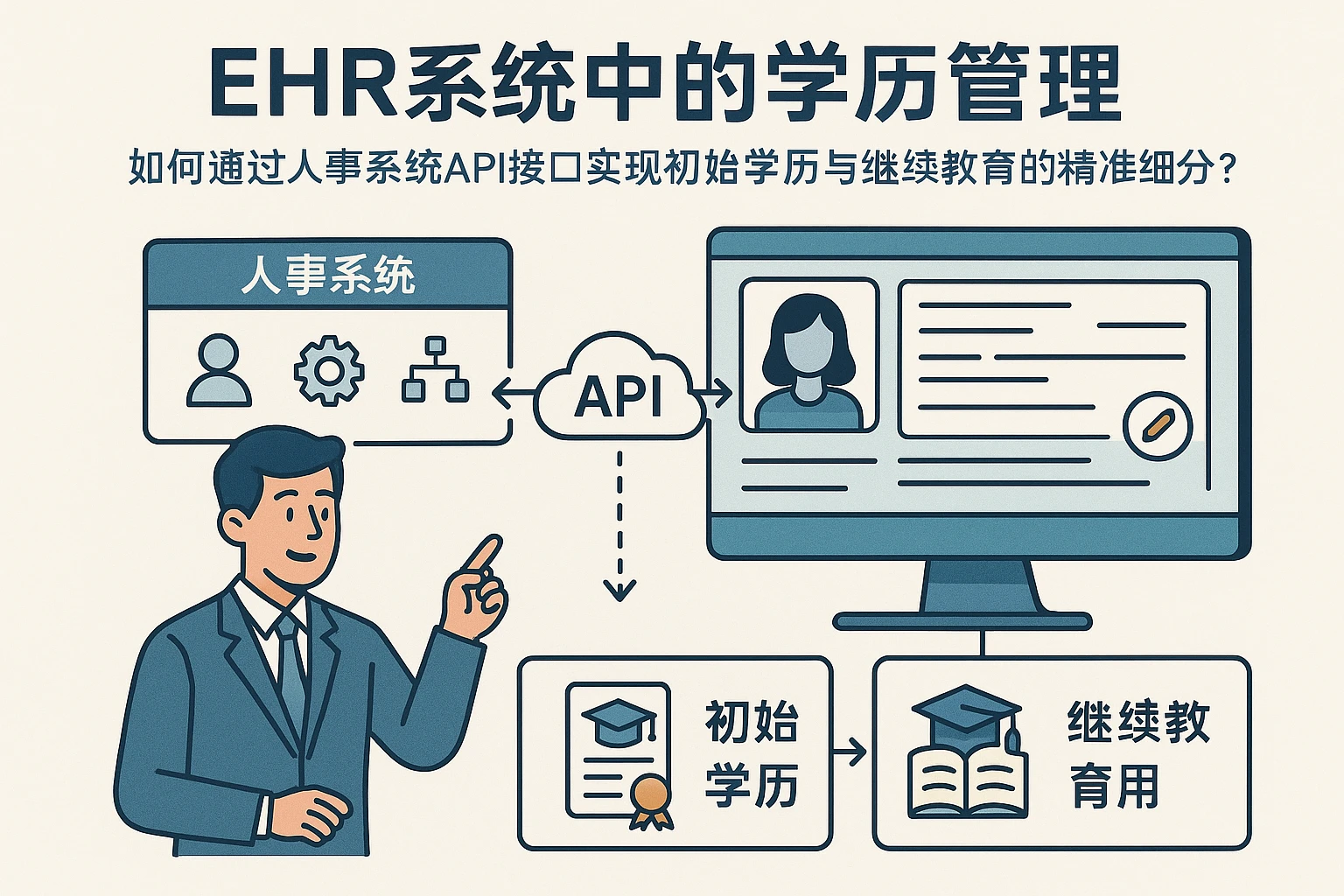 EHR系统中的学历管理：如何通过人事系统API接口实现初始学历与继续教育的精准细分？