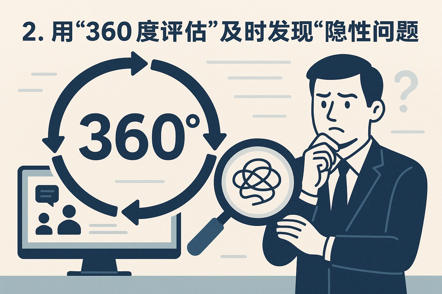 2. 用“360度评估”及时发现“隐性问题”