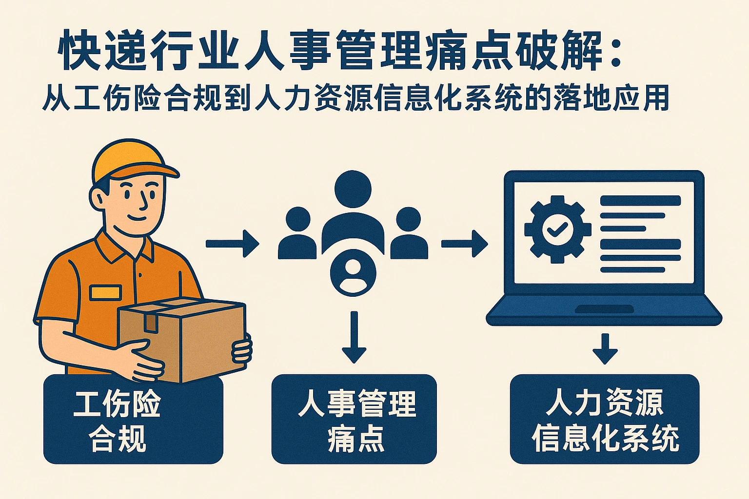 快递行业人事管理痛点破解:从工伤险合规到人力资源信息化系统的落地应用