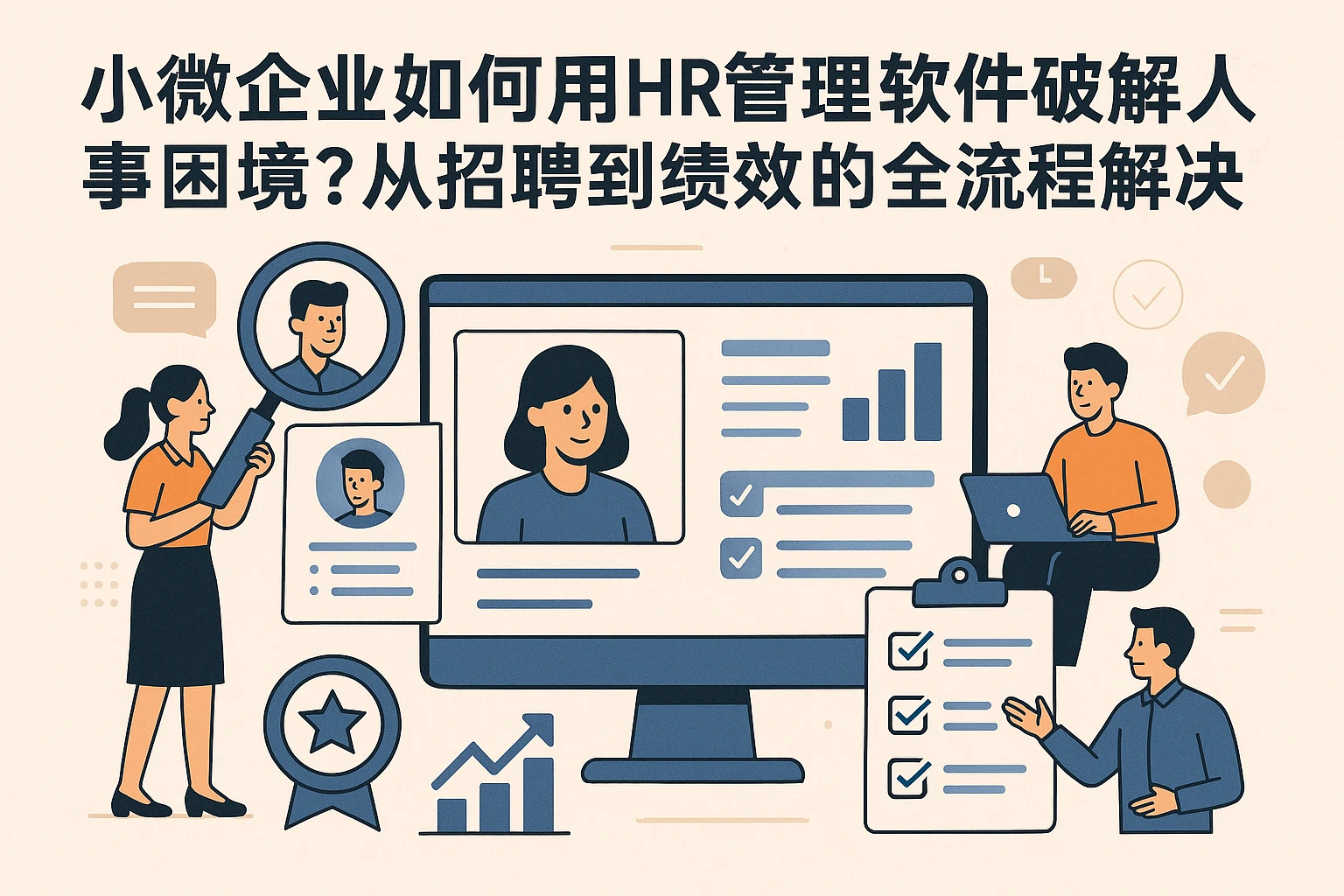 小微企业如何用HR管理软件破解人事困境？从招聘到绩效的全流程解决方案
