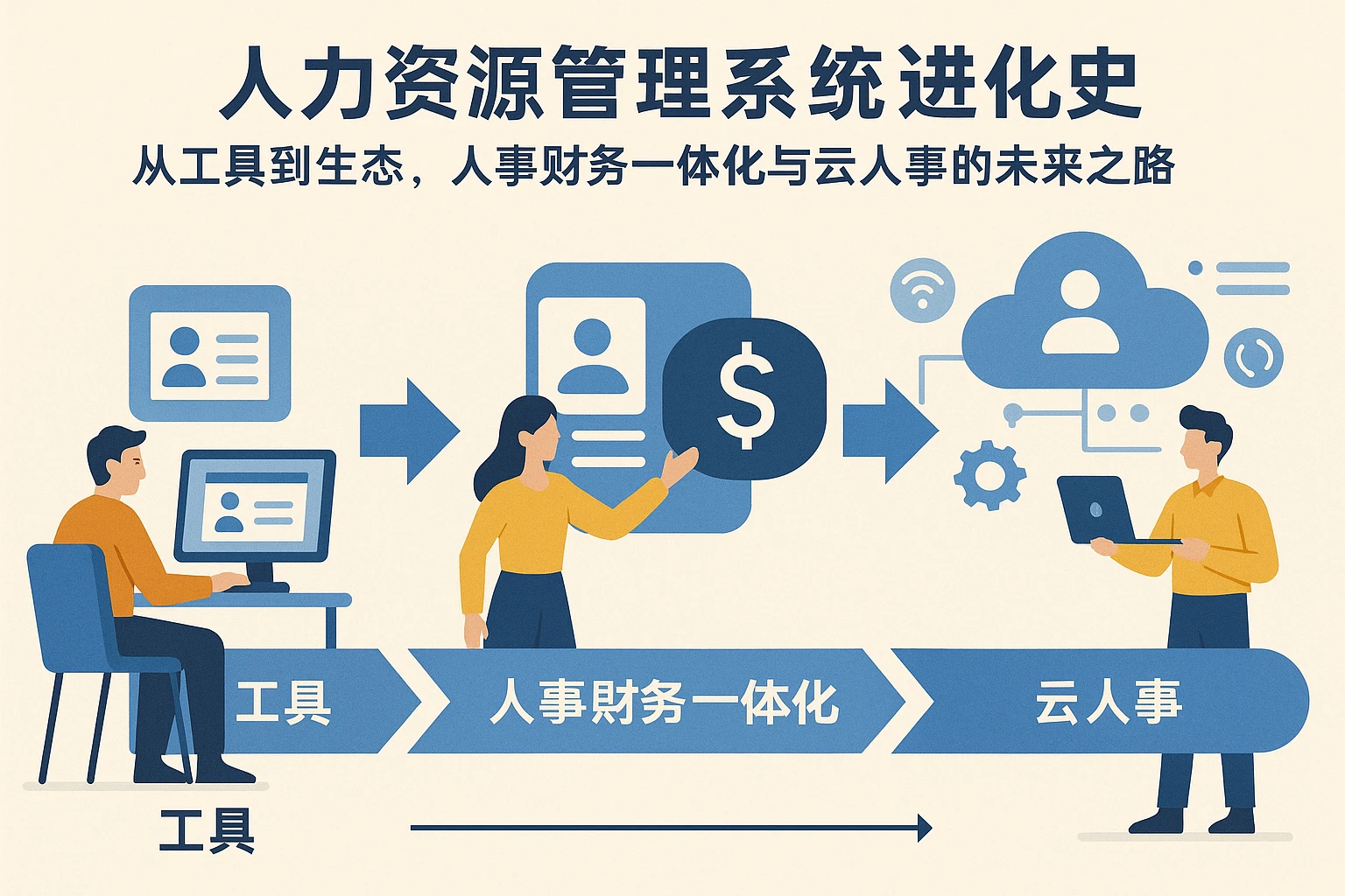 人力资源管理系统进化史：从工具到生态，人事财务一体化与云人事的未来之路
