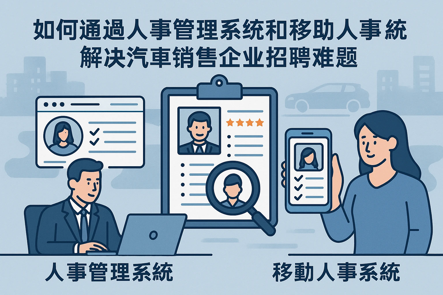 如何通过人事管理系统和移动人事系统解决汽车销售企业招聘难题