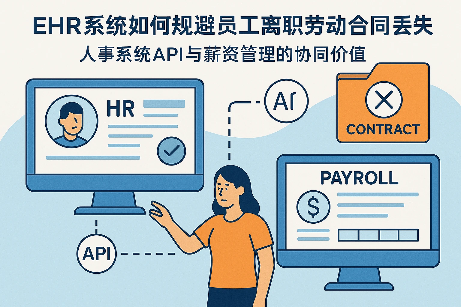 EHR系统如何规避员工离职劳动合同丢失风险？人事系统API与薪资管理的协同价值