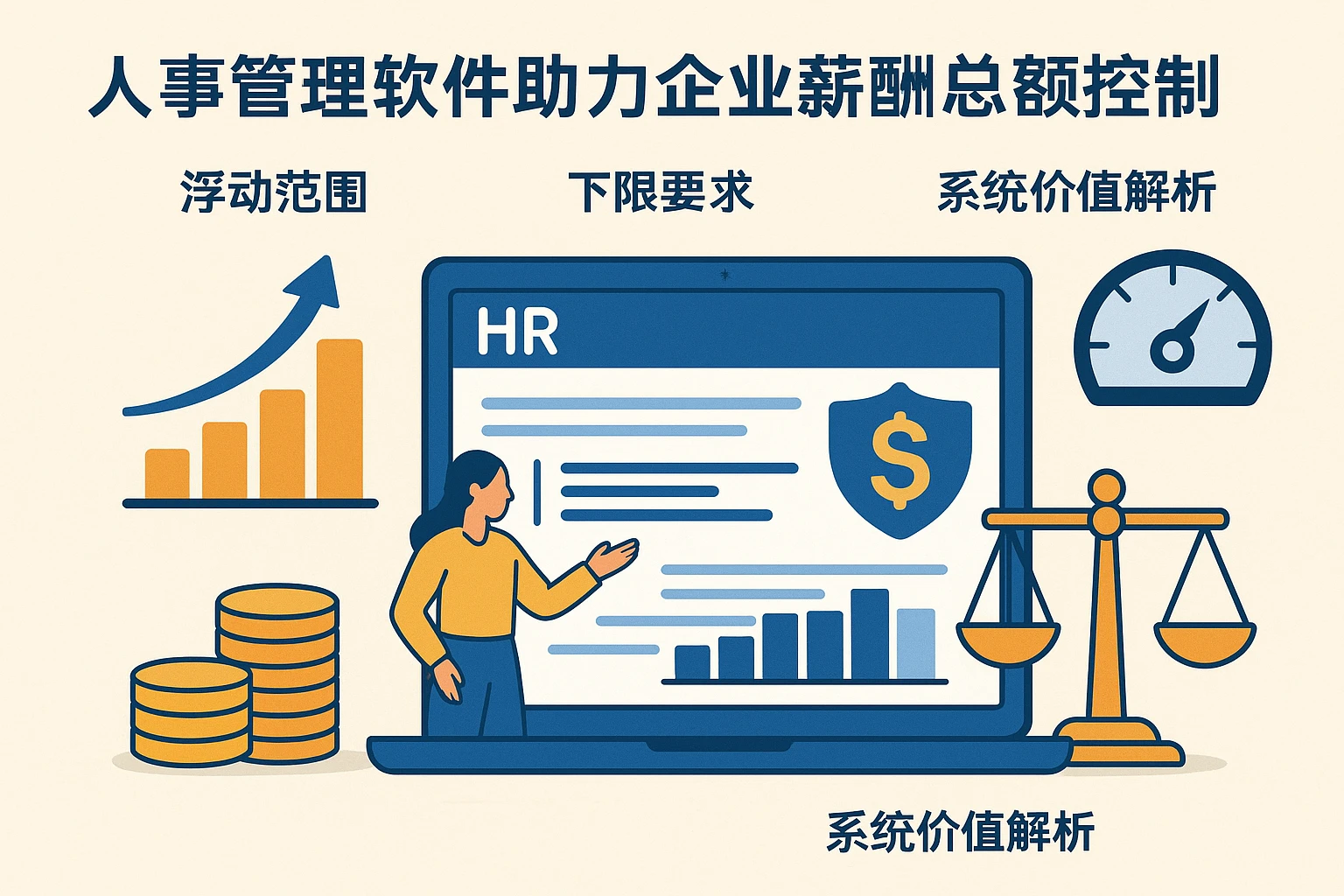 人事管理软件助力企业薪酬总额控制：浮动范围、下限要求及系统价值解析