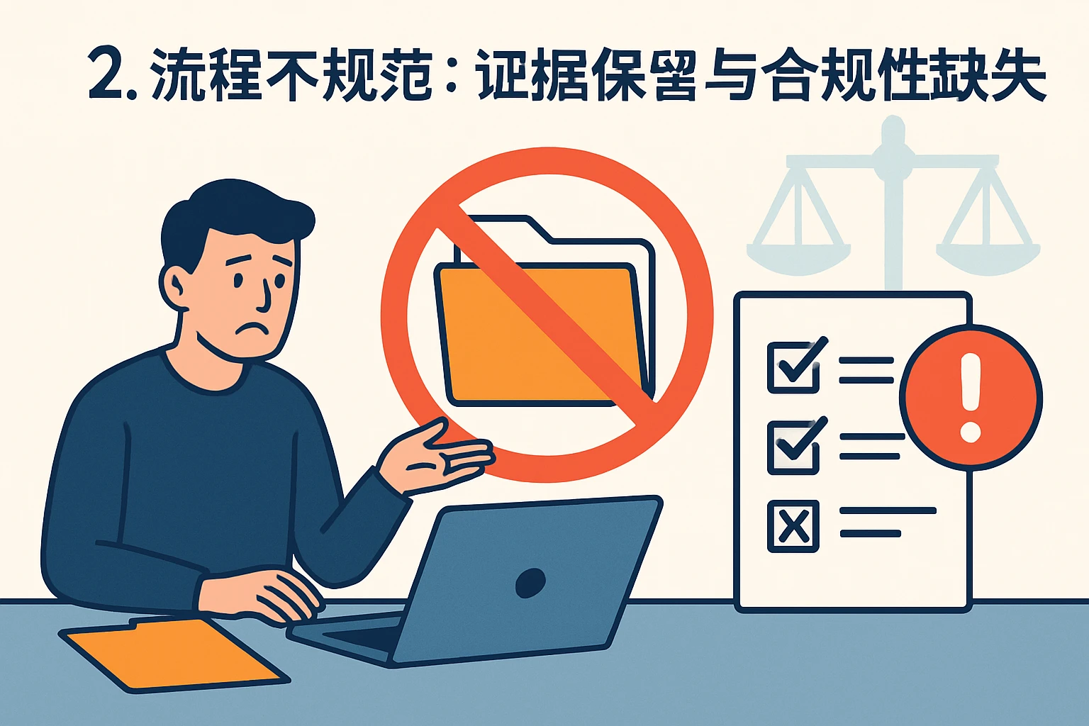 2. 流程不规范：证据保留与合规性缺失