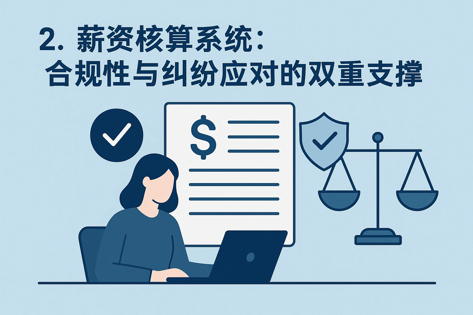 2. 薪资核算系统:合规性与纠纷应对的双重支撑