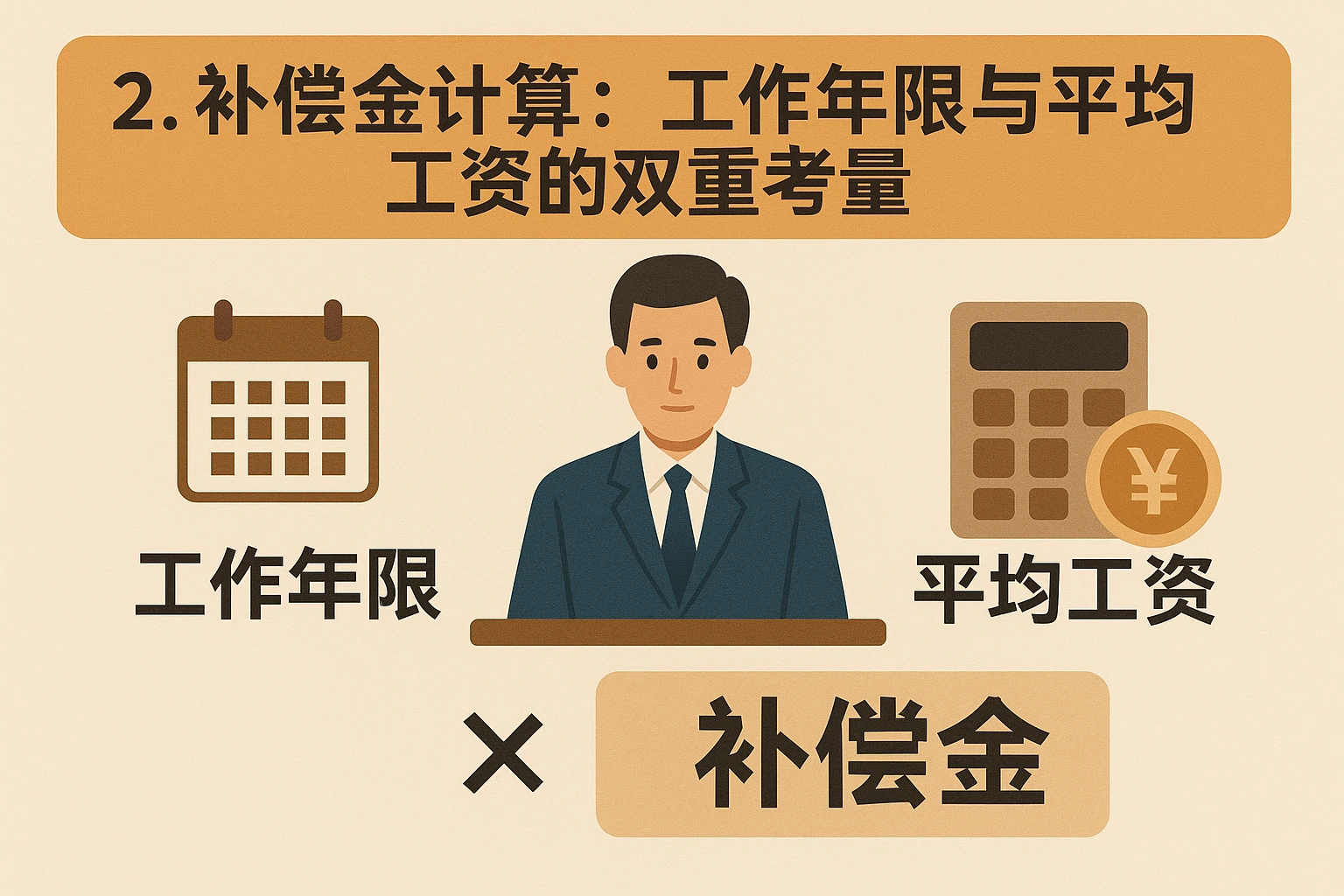 2. 补偿金计算：工作年限与平均工资的双重考量