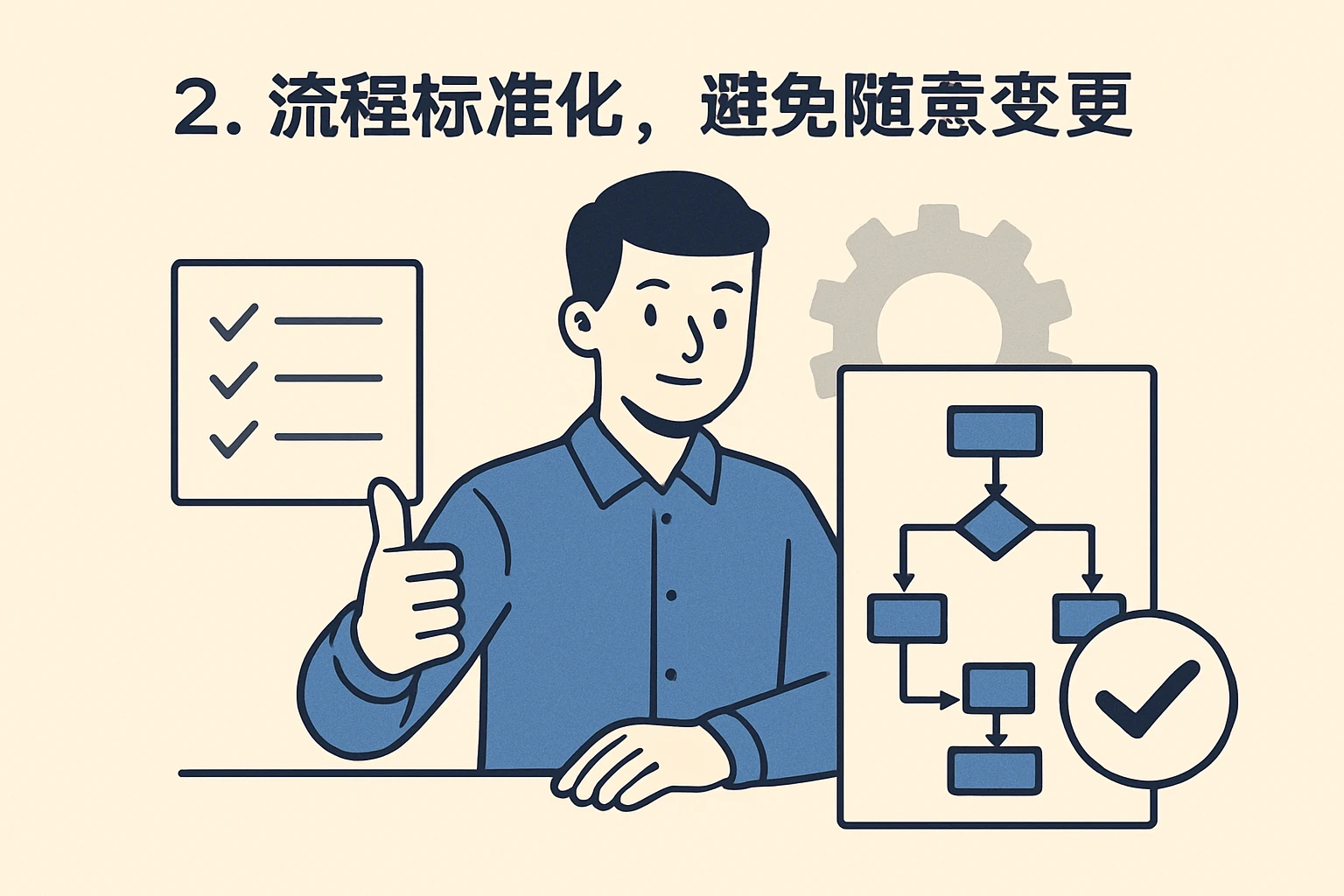2. 流程标准化，避免随意变更