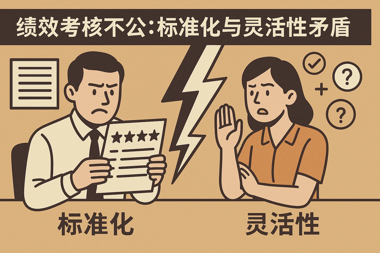 2. 绩效考核不公：标准化与灵活性的矛盾