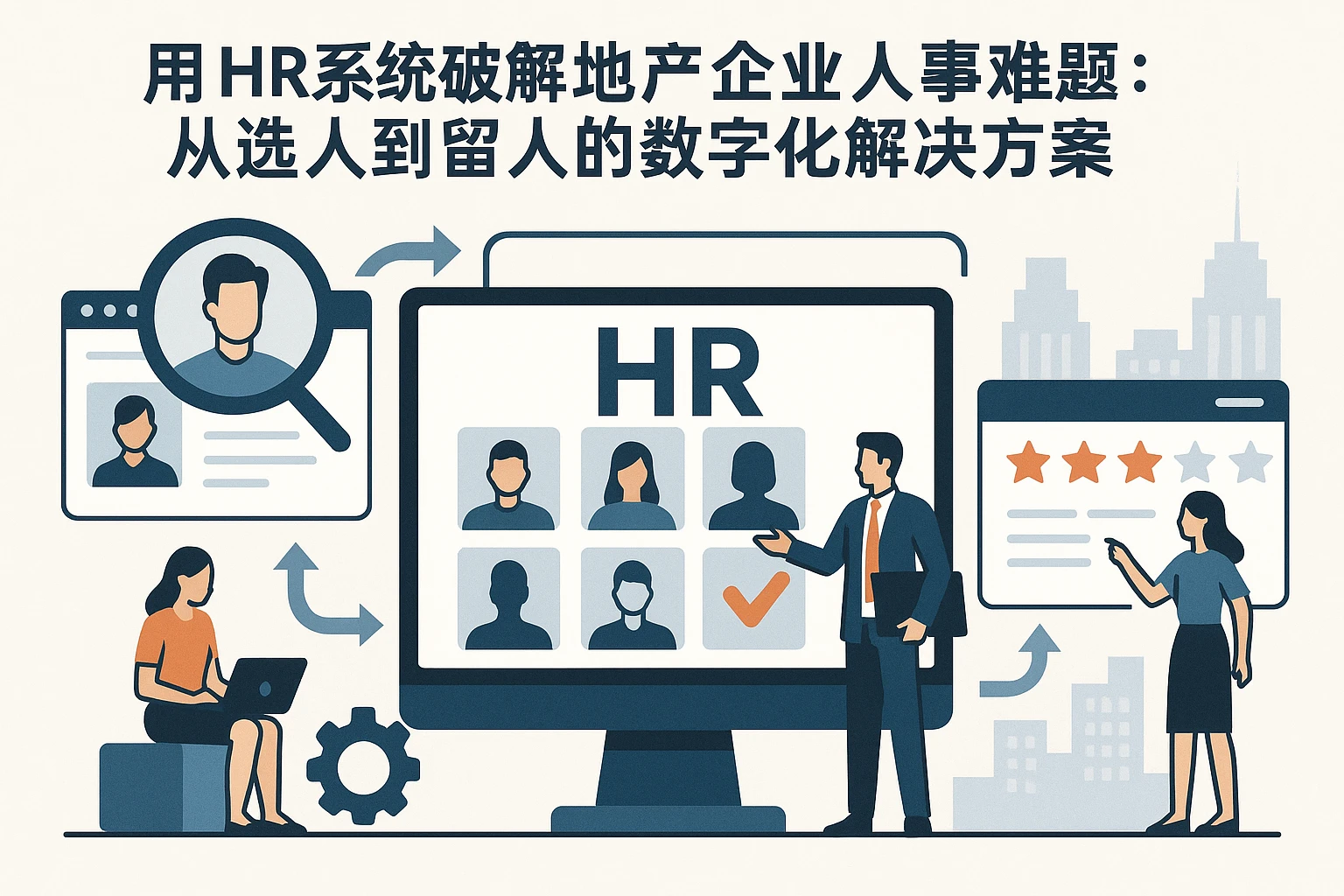 用HR系统破解地产企业人事难题：从选人到留人的数字化解决方案